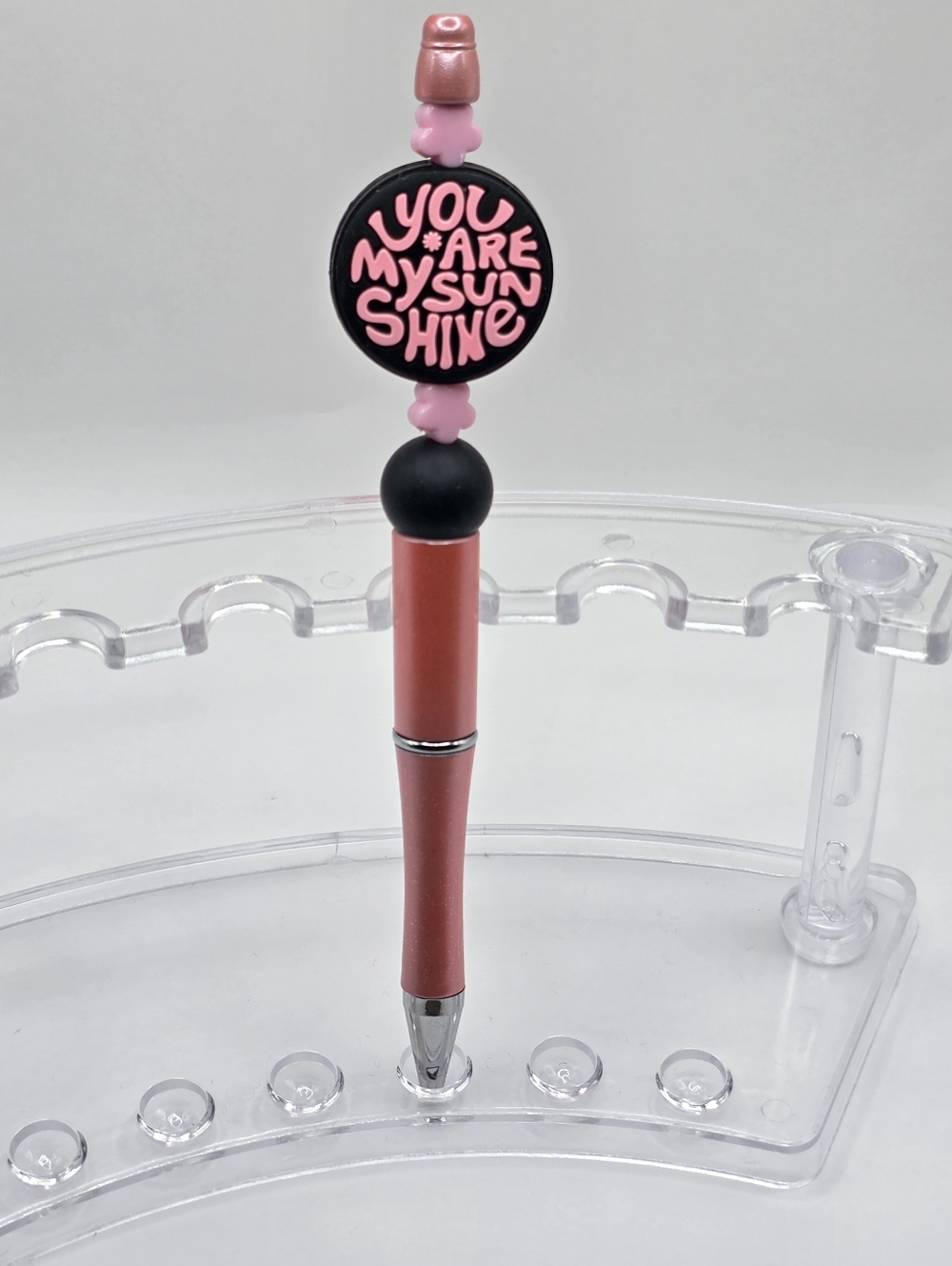You Are My Sunshine Pink & Black Charm Pen